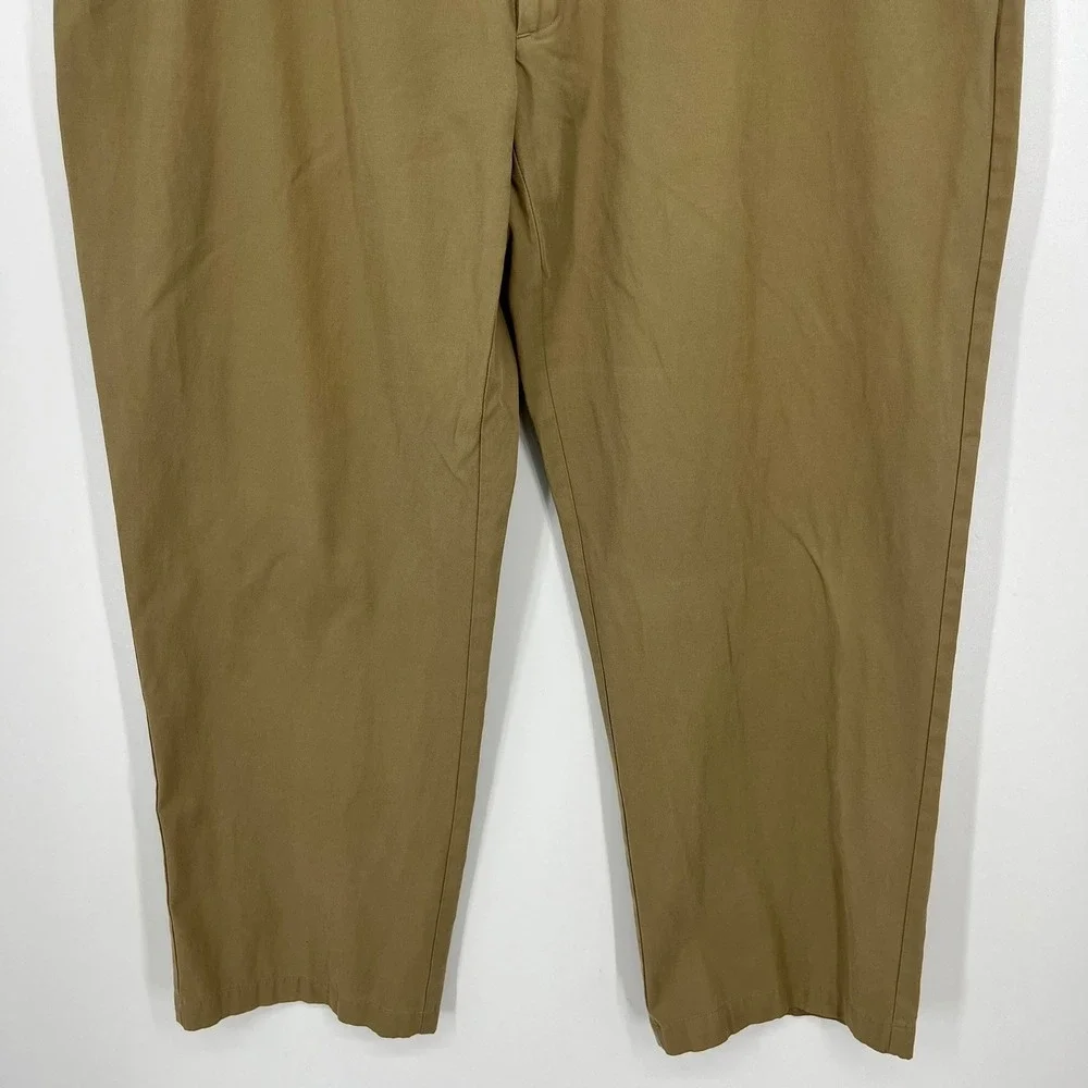 Kenneth Cole Reaction‎ Mens Khaki Tan Stretch Chino Pants 42x30 Solid
